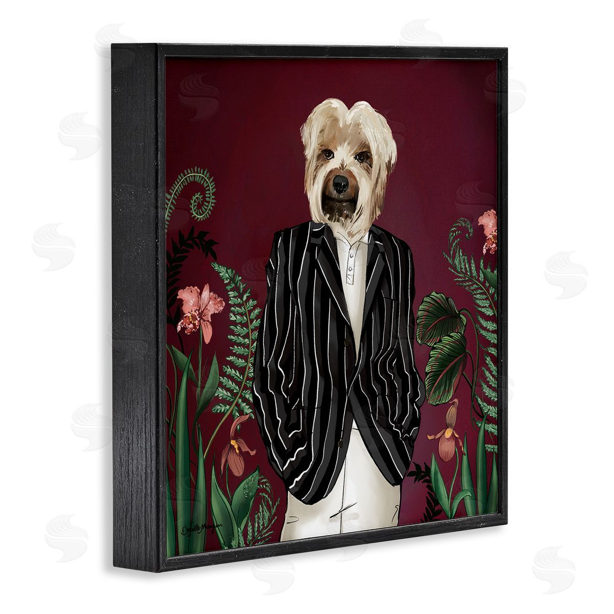 House of Rose Chic Fashion Dog Fancy Blazer Outfit Trendy Animal Black Framed Glicee Wall Art Print