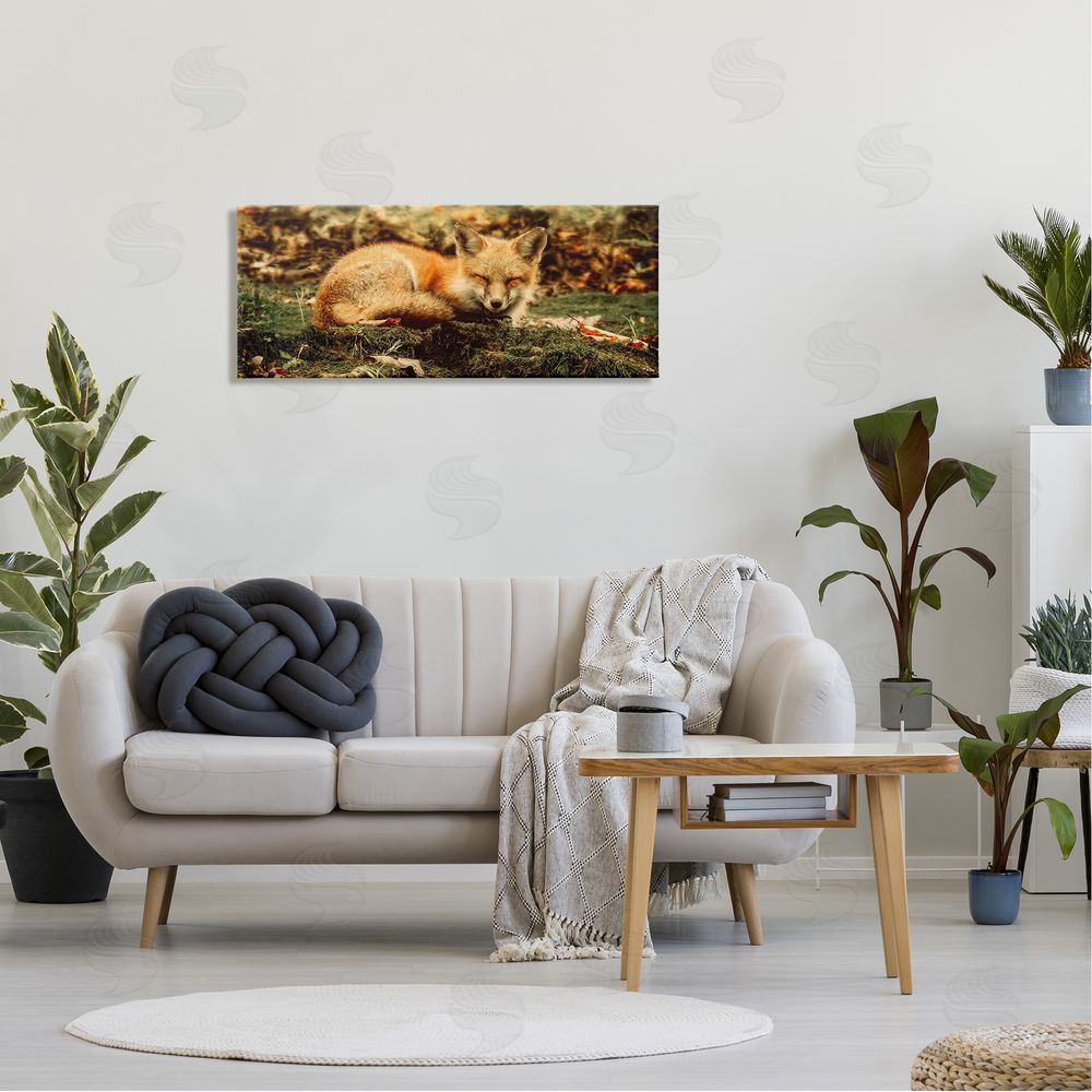 Carrie Ann Grippo-Pike Sleeping Fox Kit Peaceful Forest Floor Lush Nature