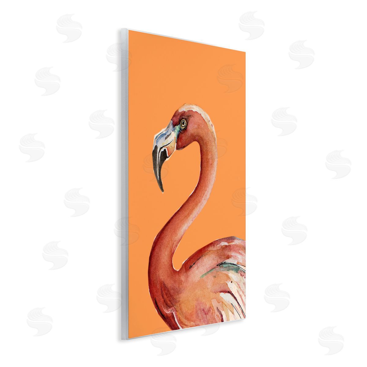 Patricia Pinto Tropical Flamingo Bird Portrait Watercolor Detail Wall Plaque Art Print