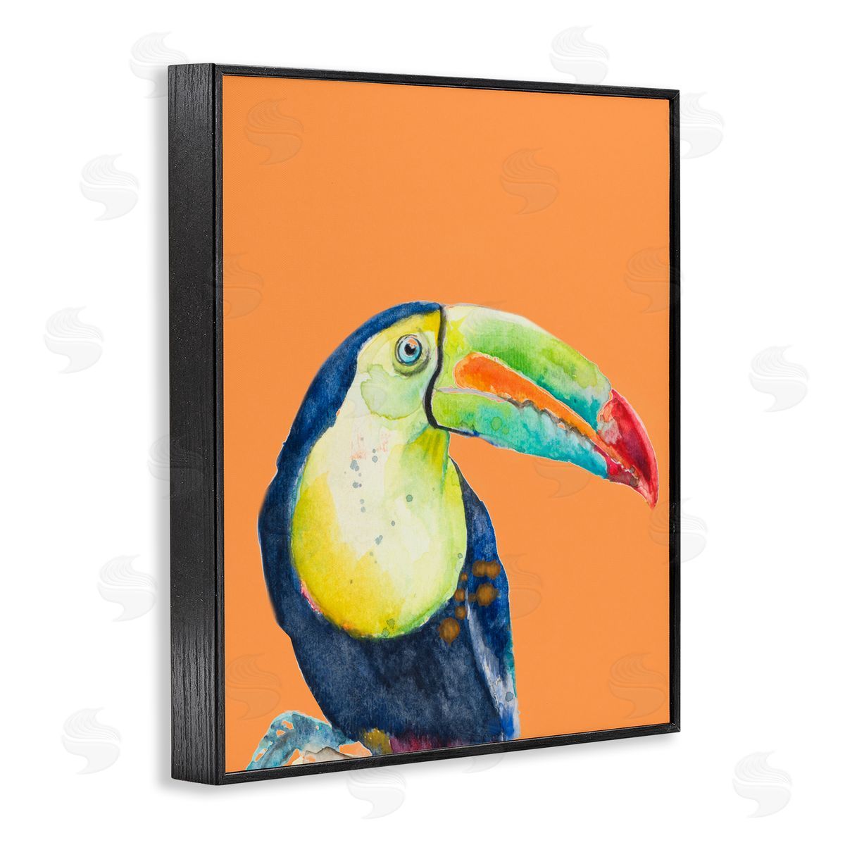 Patricia Pinto Tropical Toucan Portrait Vivid Beak Rainforest Bird Black Framed Giclee Wall Art Print