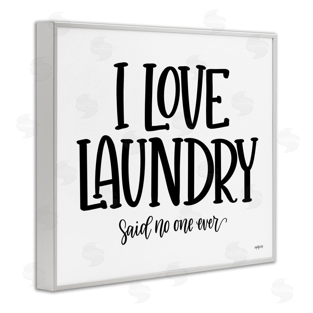 Imperfect Dust I Love Laundry Casual Humor Typography Phrase  White Framed Giclee Wall Art Print