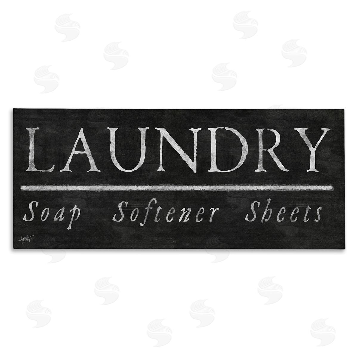 Elizabeth Medley Laundry Materials Black Rustic Chalkboard Signage