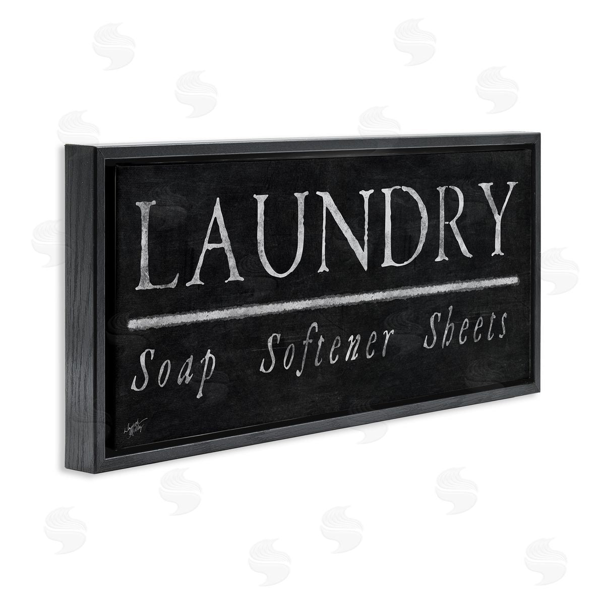 Elizabeth Medley Laundry Materials Black Rustic Chalkboard Signage