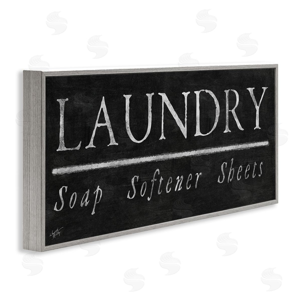 Elizabeth Medley Laundry Materials Black Rustic Chalkboard Signage