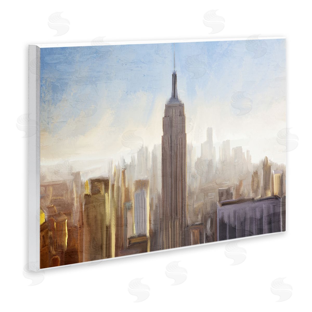 Kim Allen Bustling New York Cityscape Distant Buildings Skyline  Wall Plaque Art Print
