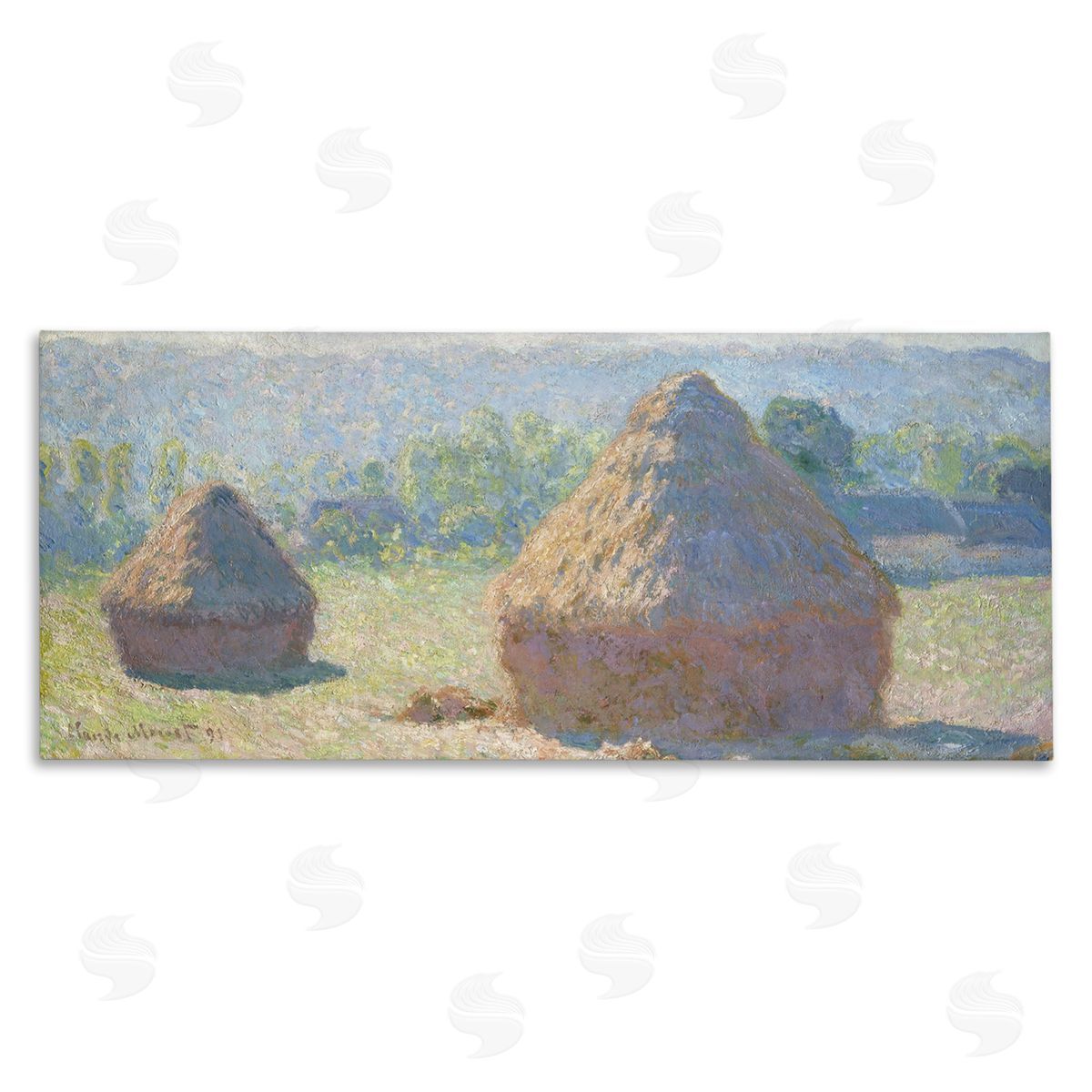 one1000paintings Haystacks, End of Summer Classic Claude Monet Painting