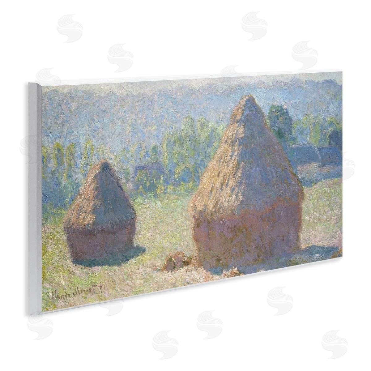 one1000paintings Haystacks, End of Summer Classic Claude Monet Painting