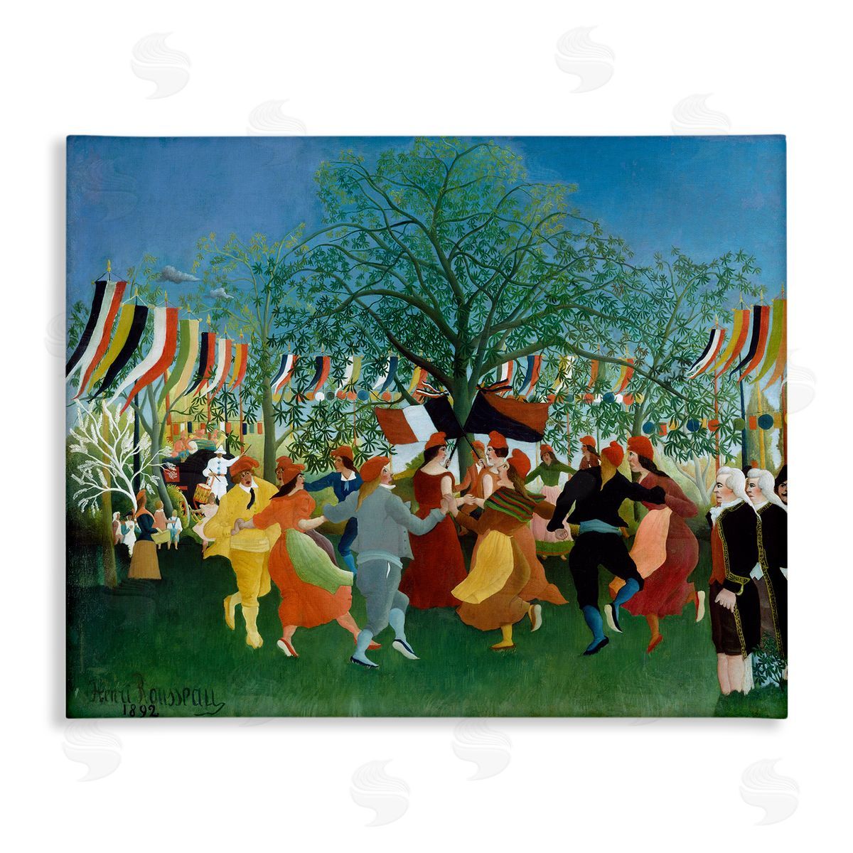 one1000paintings A Centennial of Independence Henri Rousseau Classic Painting Stretched Canvas Wall Art Print