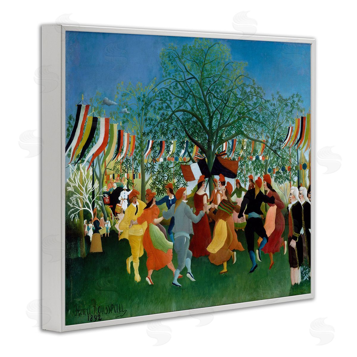 one1000paintings A Centennial of Independence Henri Rousseau Classic Painting White Framed Giclee Wall Art Print