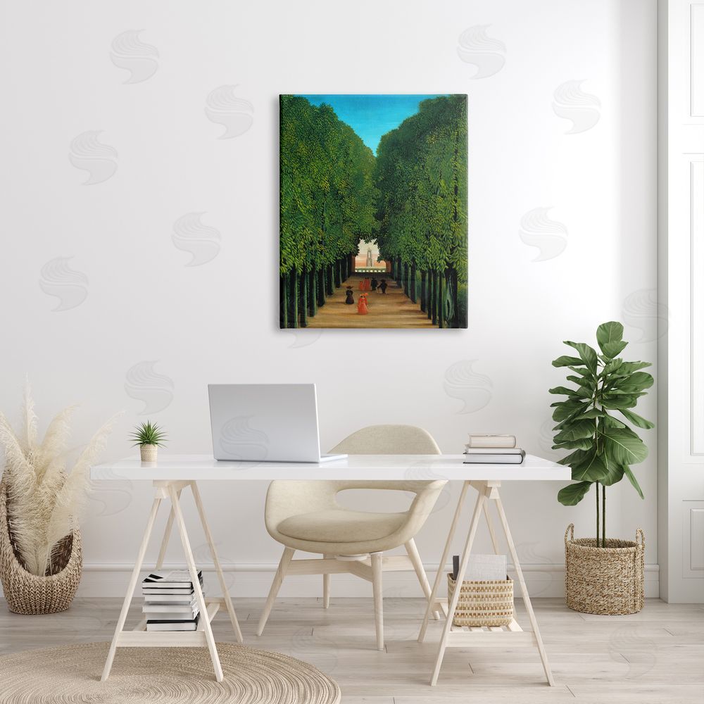 one1000paintings Avenue in Park at Saint Cloud Henri Rousseau Classical Painting Canvas Wall Art Print in Room