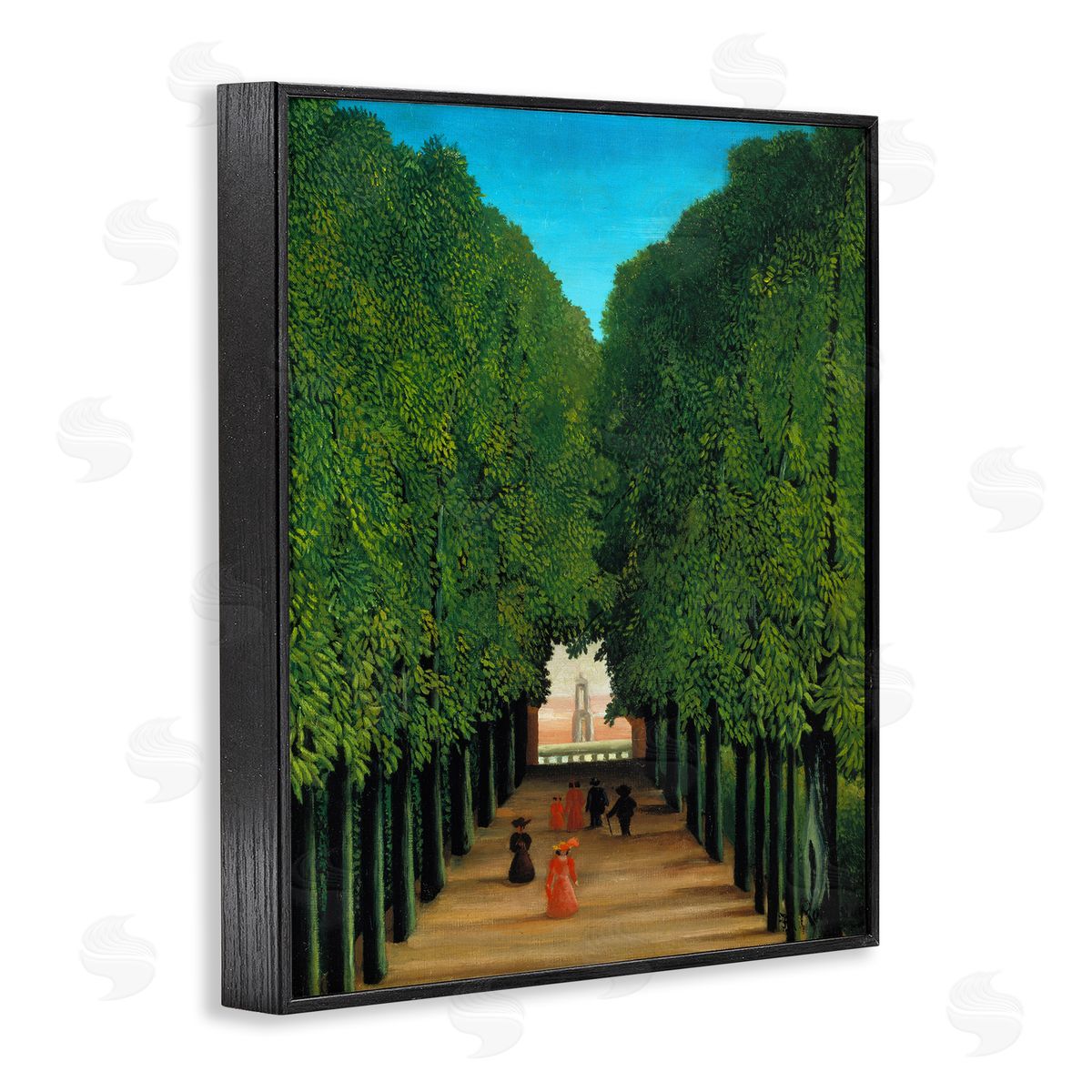 one1000paintings Avenue in Park at Saint Cloud Henri Rousseau Classical Painting Black Framed Giclee Wall Art Print