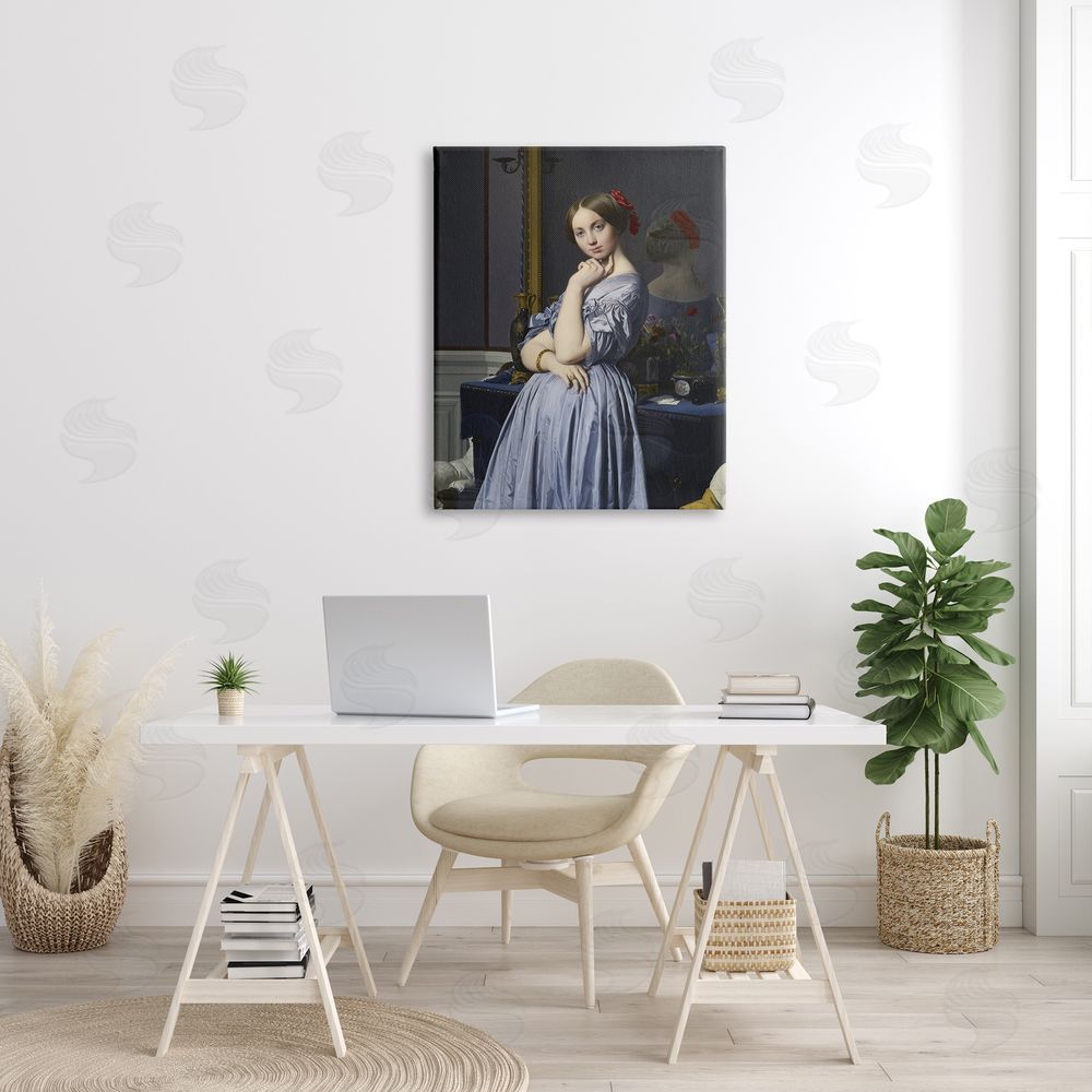 one1000paintings Comtesse d Haussonville Jean Auguste Dominique Ingres Countess Painting Canvas Wall Art Print in Room