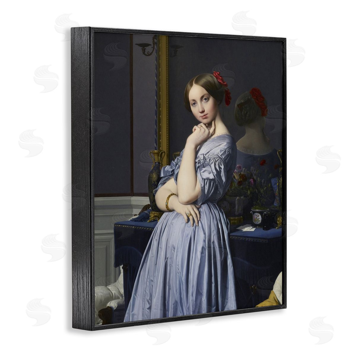 one1000paintings Comtesse d Haussonville Jean Auguste Dominique Ingres Countess Painting Black Framed Giclee Wall Art Print