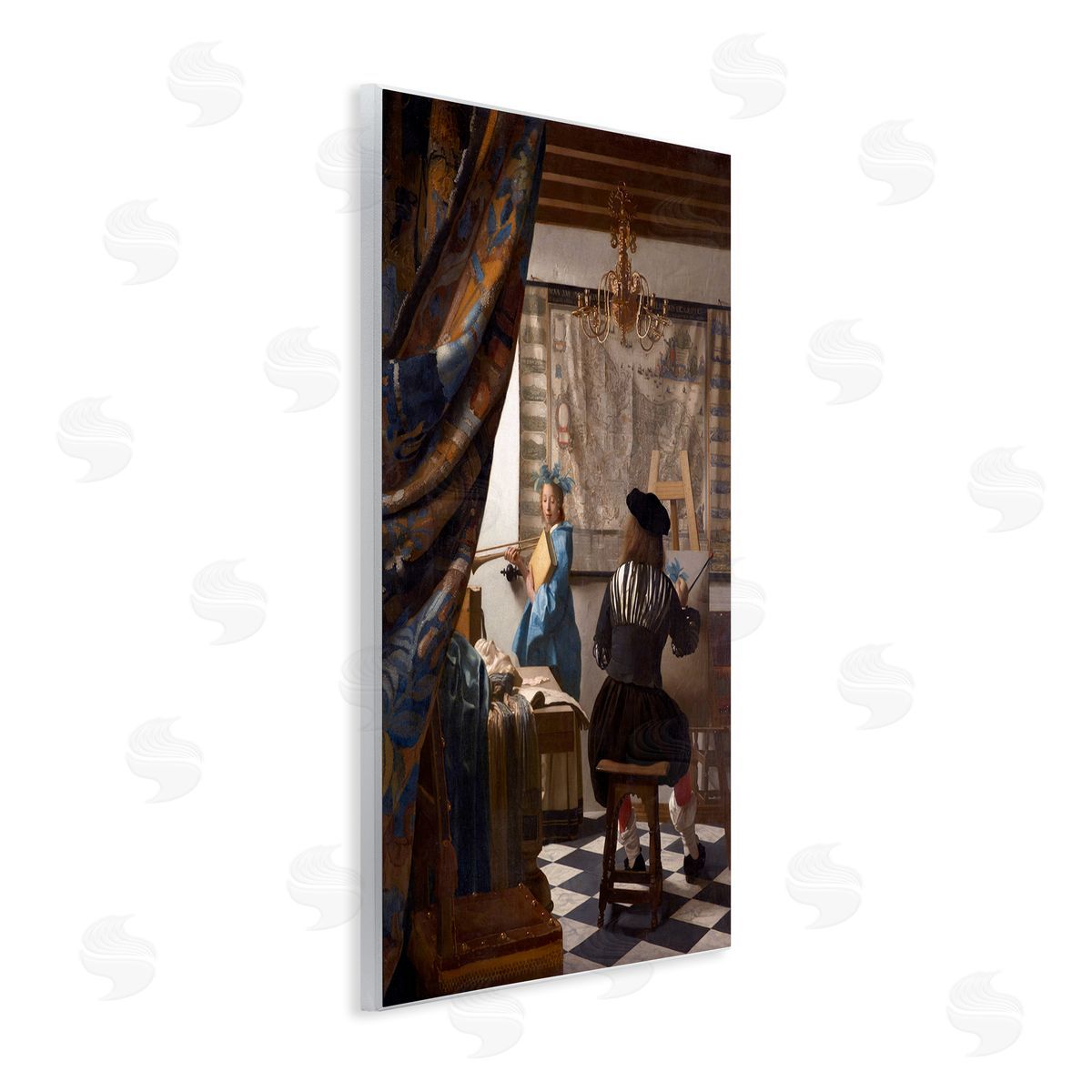 one1000paintings Allegory of Painting Johannes Vermeer Classical Portrait Wall Plaque Art Print