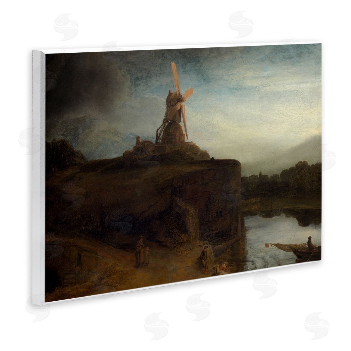 one1000paintings The Mill Rembrandt van Rijn Classical Landscape Painting Wall Plaque Art Print