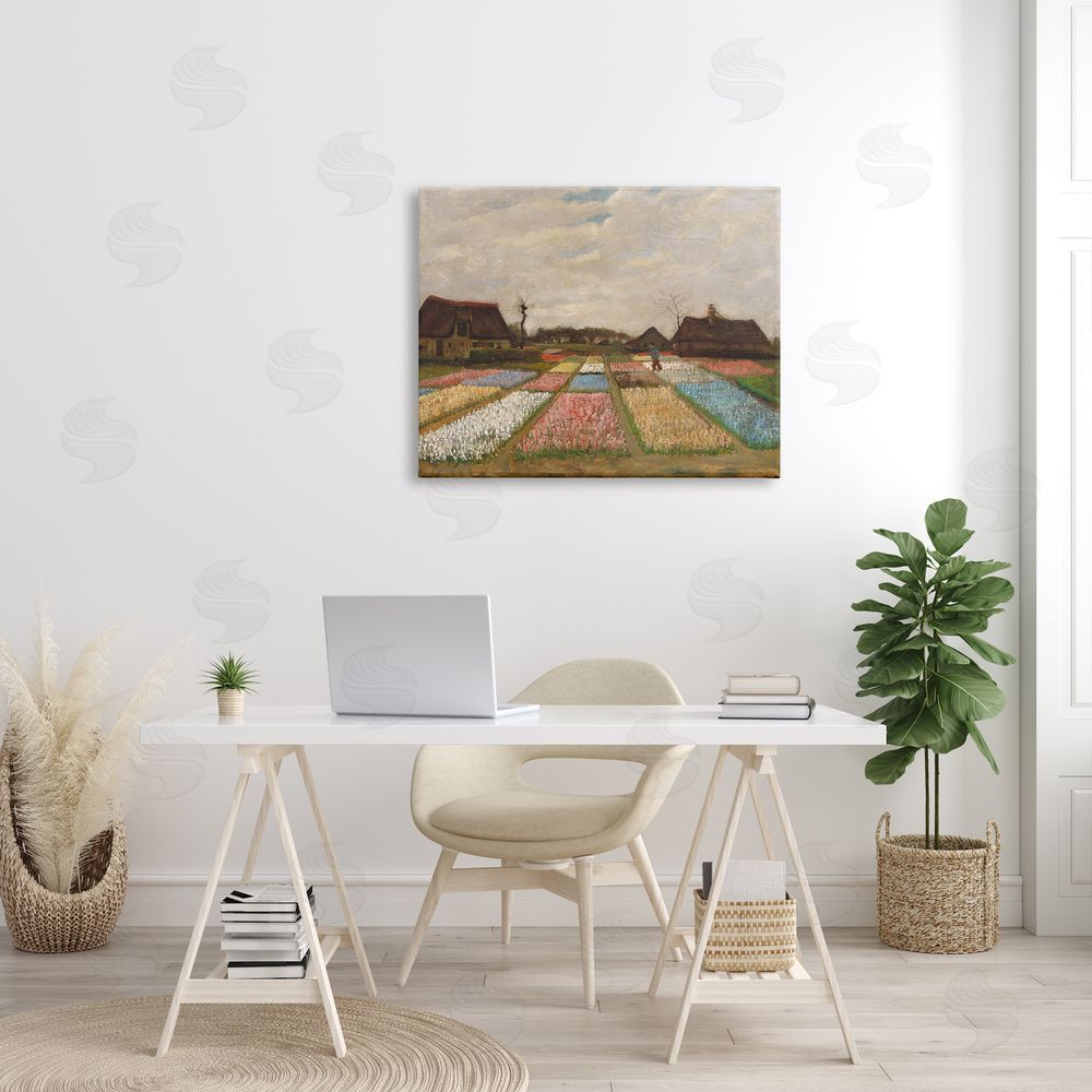 one1000paintings Bulb Fields in Holland Vincent van Gogh Classic Painting Canvas Wall Art Print in Room