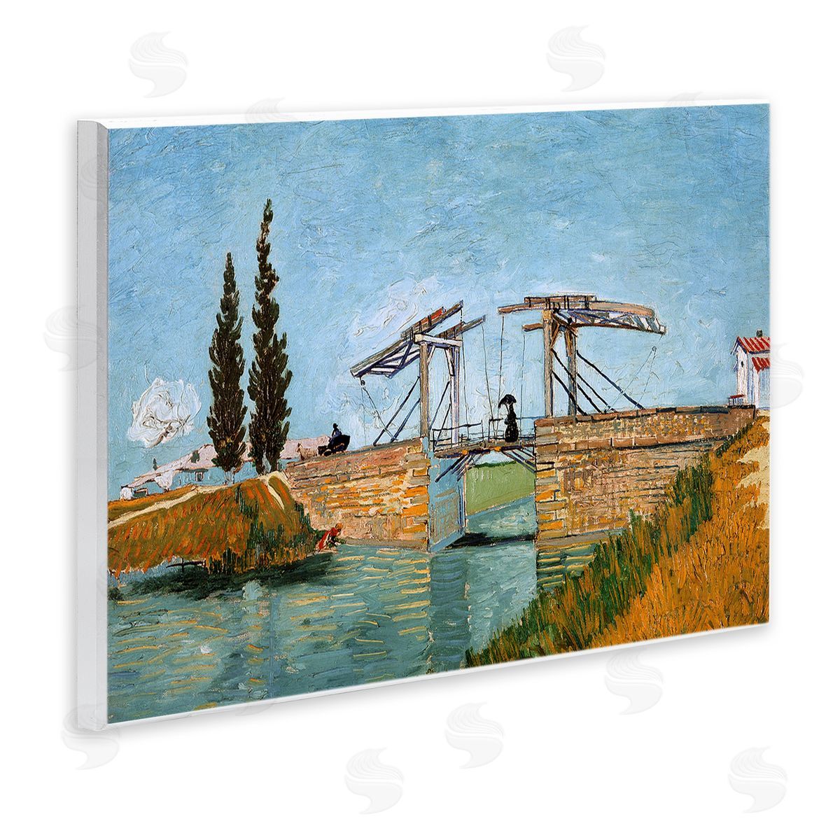 one1000paintings Brug bij Langlois Vincent van Gogh Classic Bridge Painting Wall Plaque Art Print