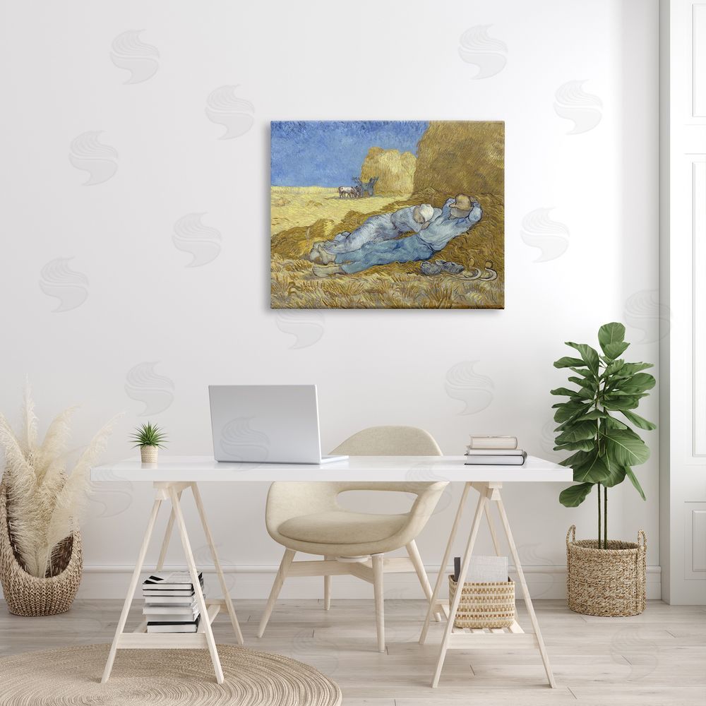 one1000paintings The Siesta Vincent van Gogh Classic Painting Canvas Wall Art Print in Room