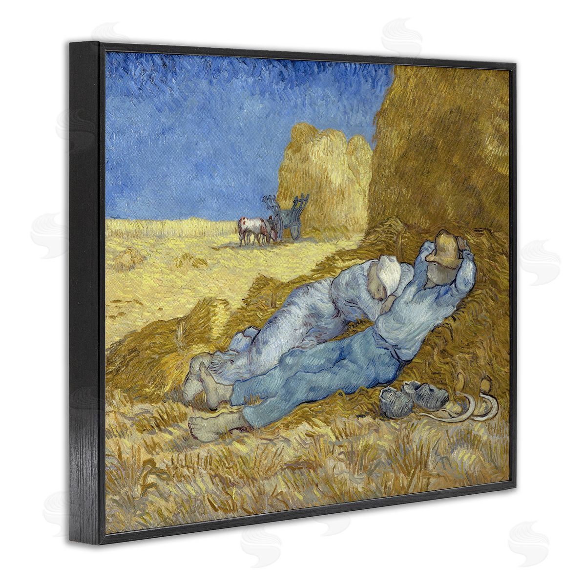 one1000paintings The Siesta Vincent van Gogh Classic Painting Black Framed Giclee Wall Art Print