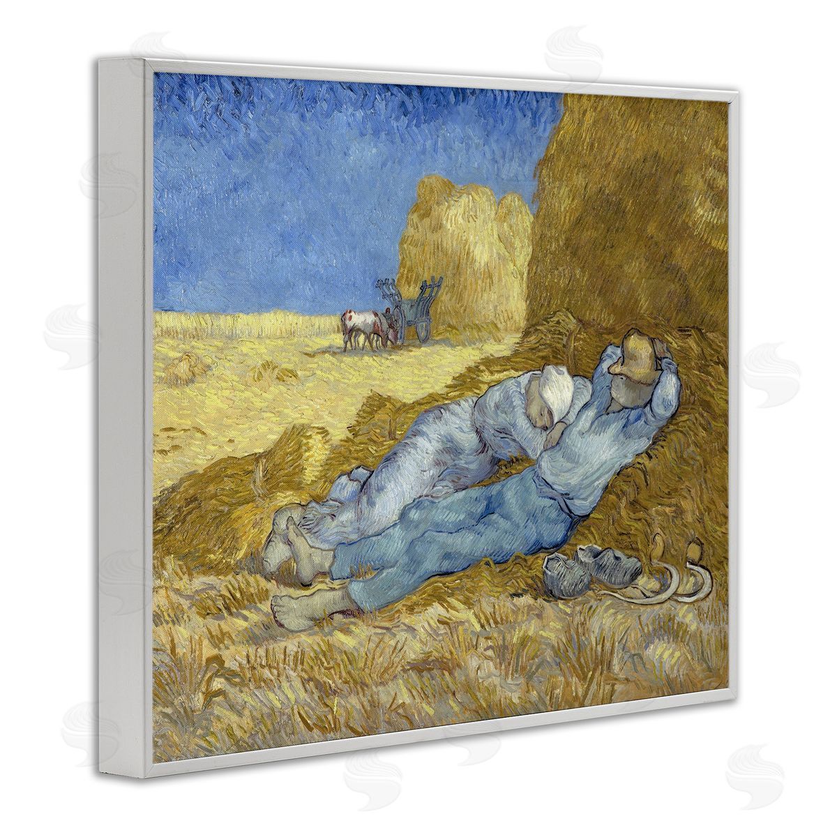 one1000paintings The Siesta Vincent van Gogh Classic Painting White Framed Giclee Wall Art Print