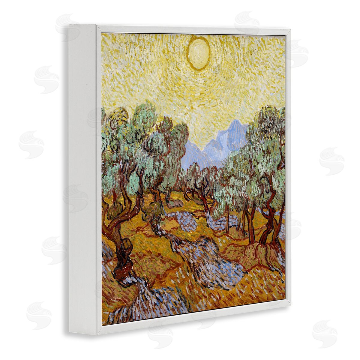 one1000paintings Olijfbomen Olive Branches Vincent van Gogh Classic Painting White Framed Glicee Wall Art Print