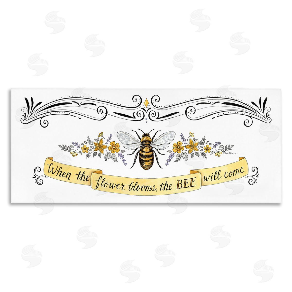 Deb Strain When The Flower Blooms Honey Bee Banner Quote