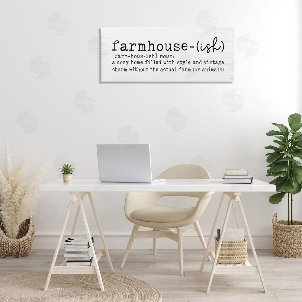 Lux + Me Designs Farmhouse-Ish Playful Definition Sign Birch Pattern