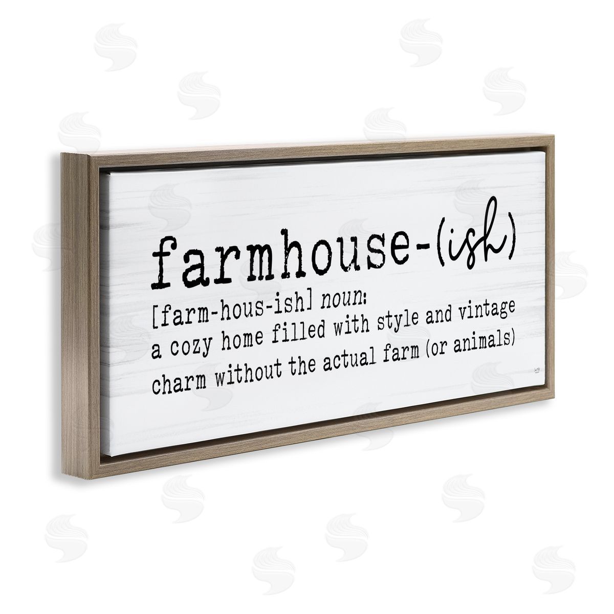 Lux + Me Designs Farmhouse-Ish Playful Definition Sign Birch Pattern