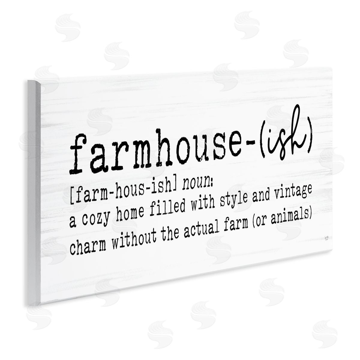 Lux + Me Designs Farmhouse-Ish Playful Definition Sign Birch Pattern