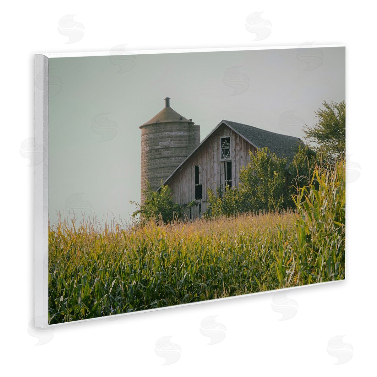Stupell Studio Soothing Countryside Barn Clear Sky Rural Grass Wall Plaque Art Print