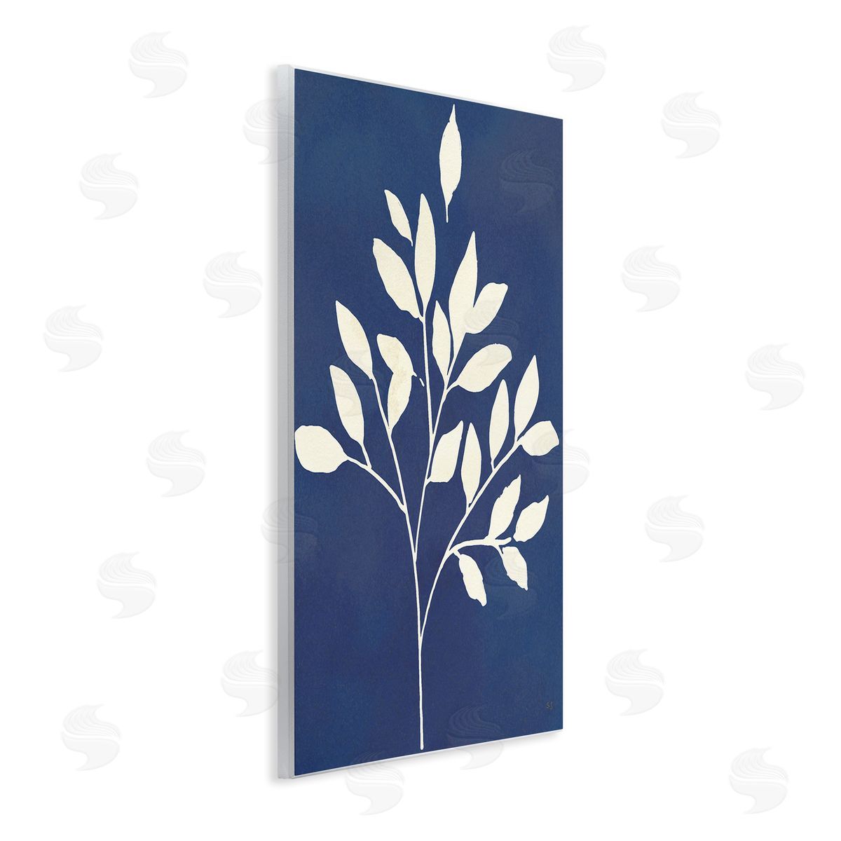 Susan Jill Modern Leaf Sprig Botanical Abstract Stencil Shape Wall Plaque Art Print