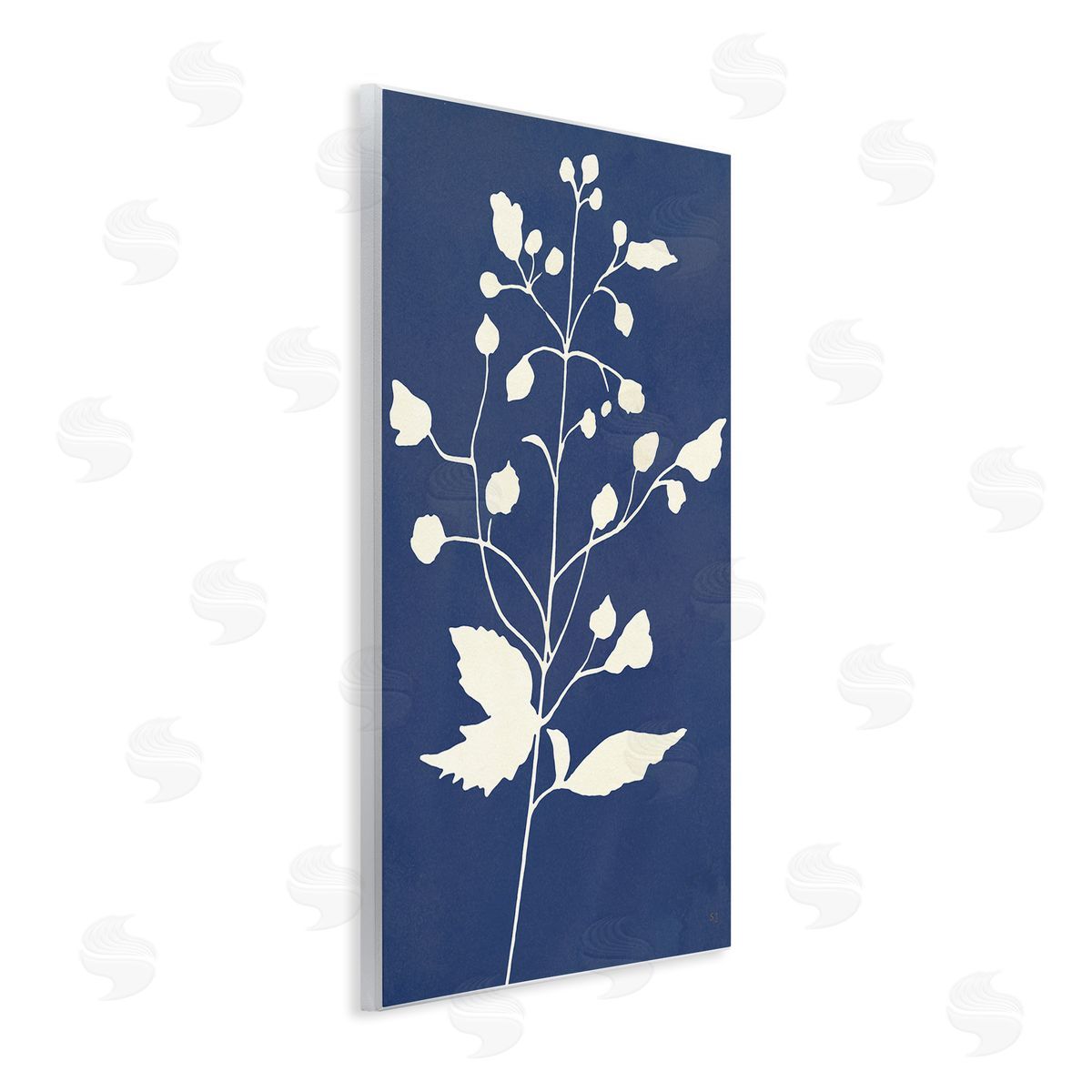 Susan Jill Contemporary Botanical Sprig Shape Abstract Plant Leaves Wall Plaque Art Print