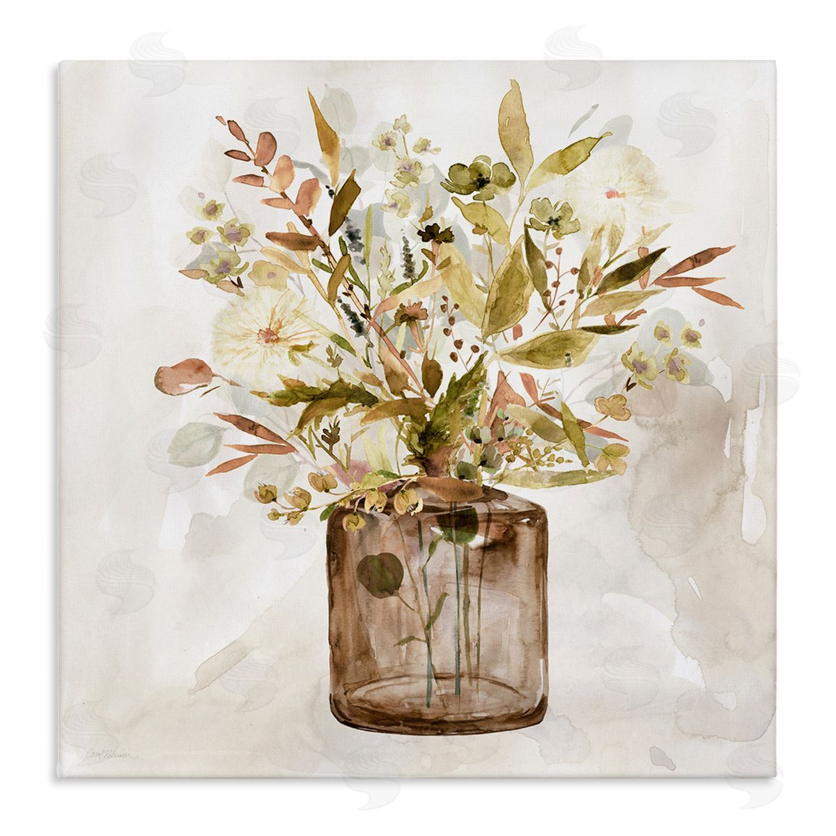 Earthy Mixed Fall Botanicals Canvas Wall Art, Home Decor by Carol Robinson