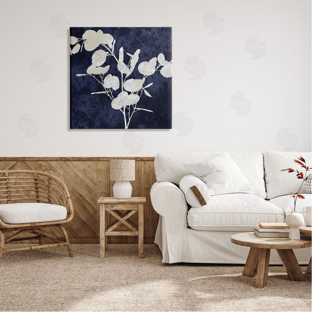 Danielle Carson Abstract Plant Leaves Modern Botanical Shapes Canvas Wall Art in Room