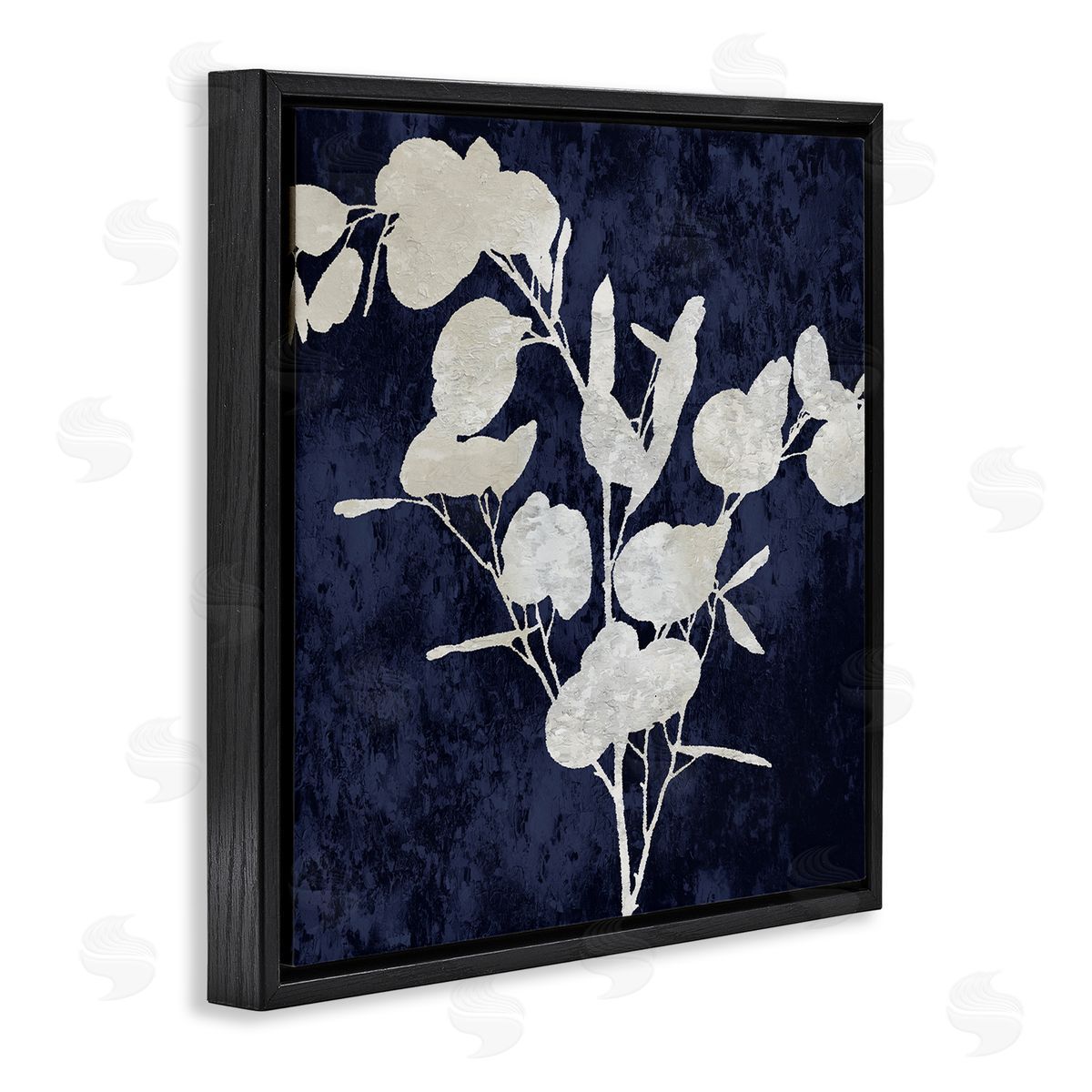 Danielle Carson Abstract Plant Leaves Modern Botanical Shapes Black Floating Frame Canvas Wall Art Print