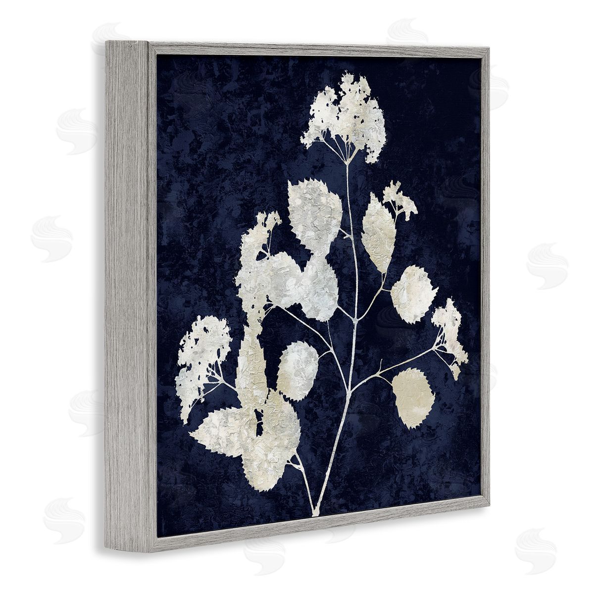 Danielle Carson Detailed Abstract Plant Leaves Shapes Modern Botanicals Gray Framed Glicee Wall Art Print