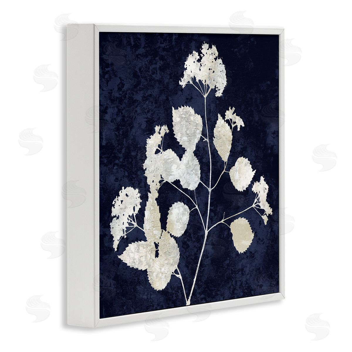 Danielle Carson Detailed Abstract Plant Leaves Shapes Modern Botanicals White Framed Glicee Wall Art Print