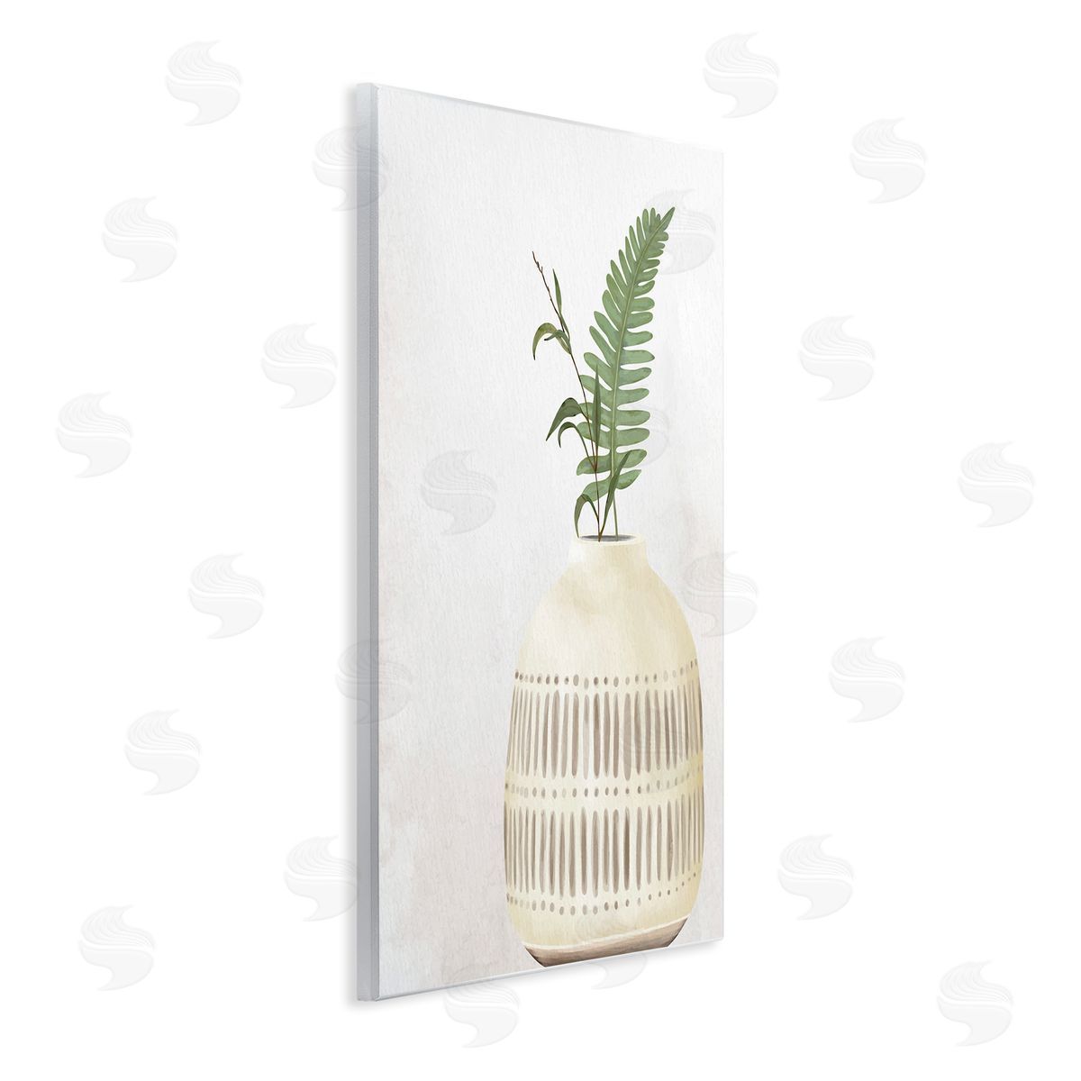 Kim Allen Varied Herb Plant Sprigs Natural Patterned Vase  Wall Plaque Art Print