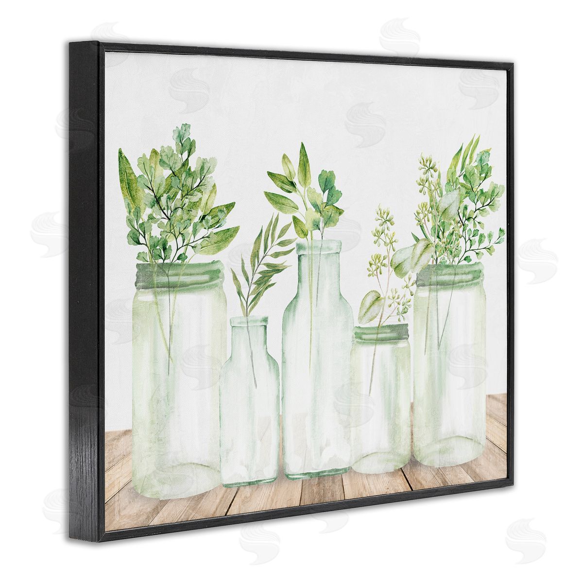 Kim Allen Varied Herb Plant Arrangement Mixed Country Blooms Black Framed Giclee Wall Art Print