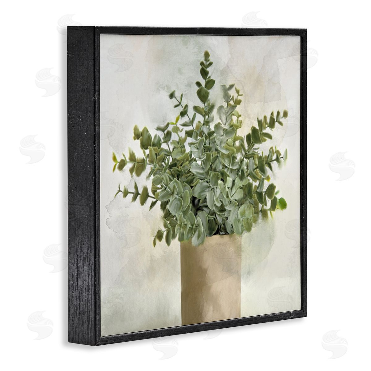 Kim Allen Potted Herbal Plant Vase Dense Green Leaves Black Framed Glicee Wall Art Print