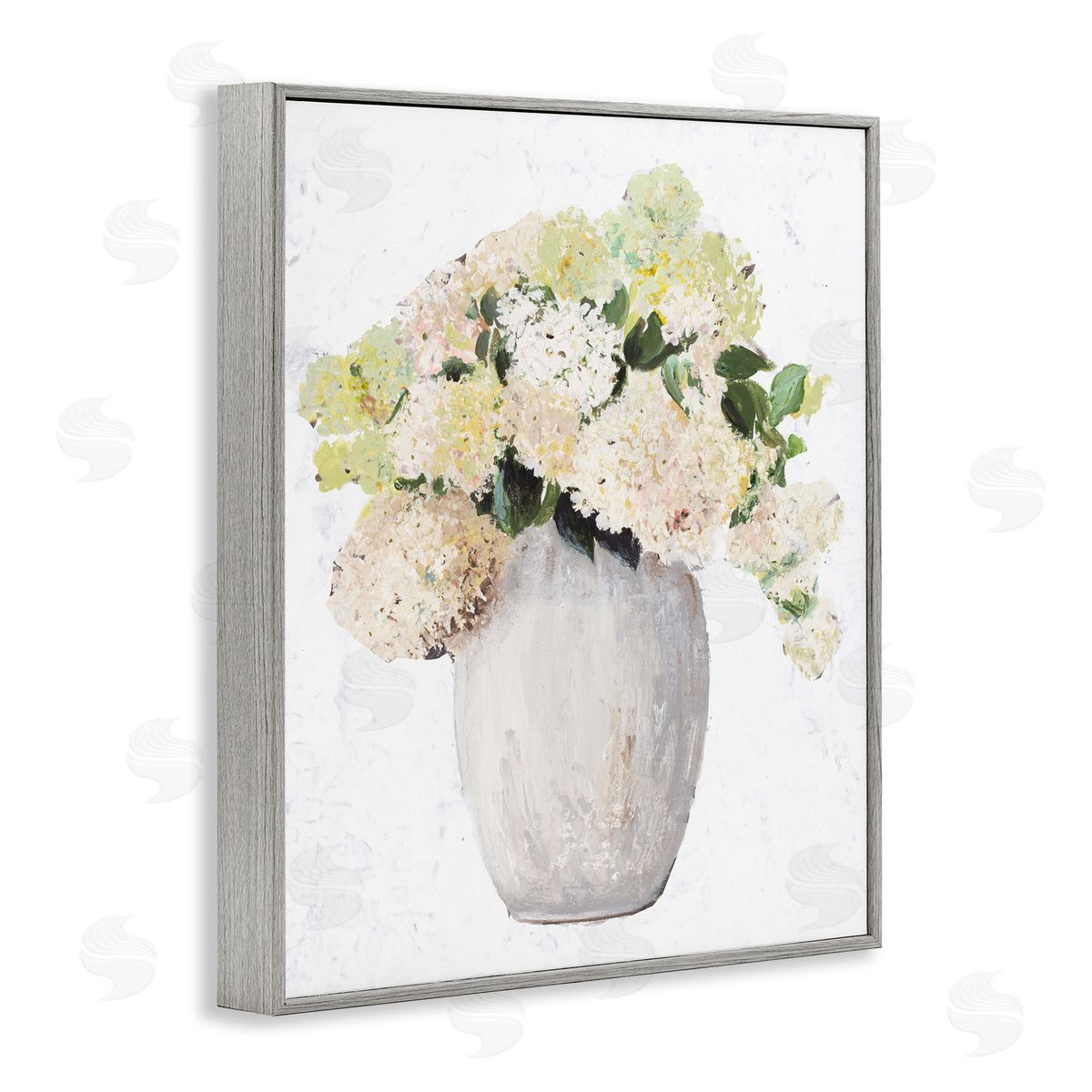 Patricia Pinto Mixed Flower Bouquet Tall Vase Floral Arrangement Gray Framed Giclee Wall Art Print