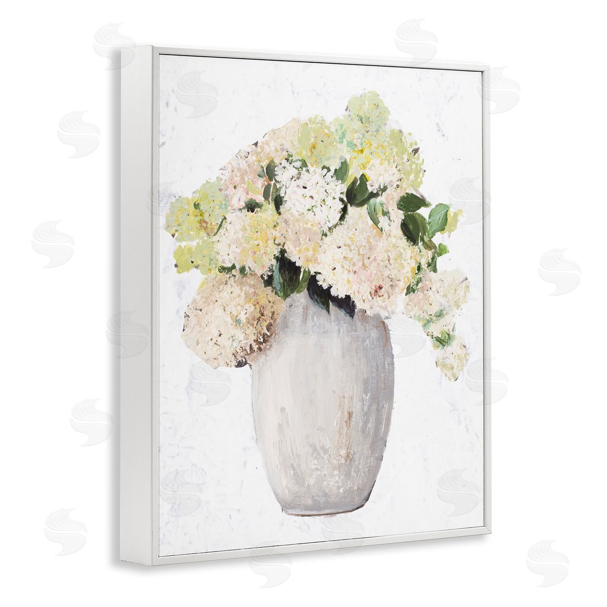 Patricia Pinto Mixed Flower Bouquet Tall Vase Floral Arrangement White Framed Giclee Wall Art Print