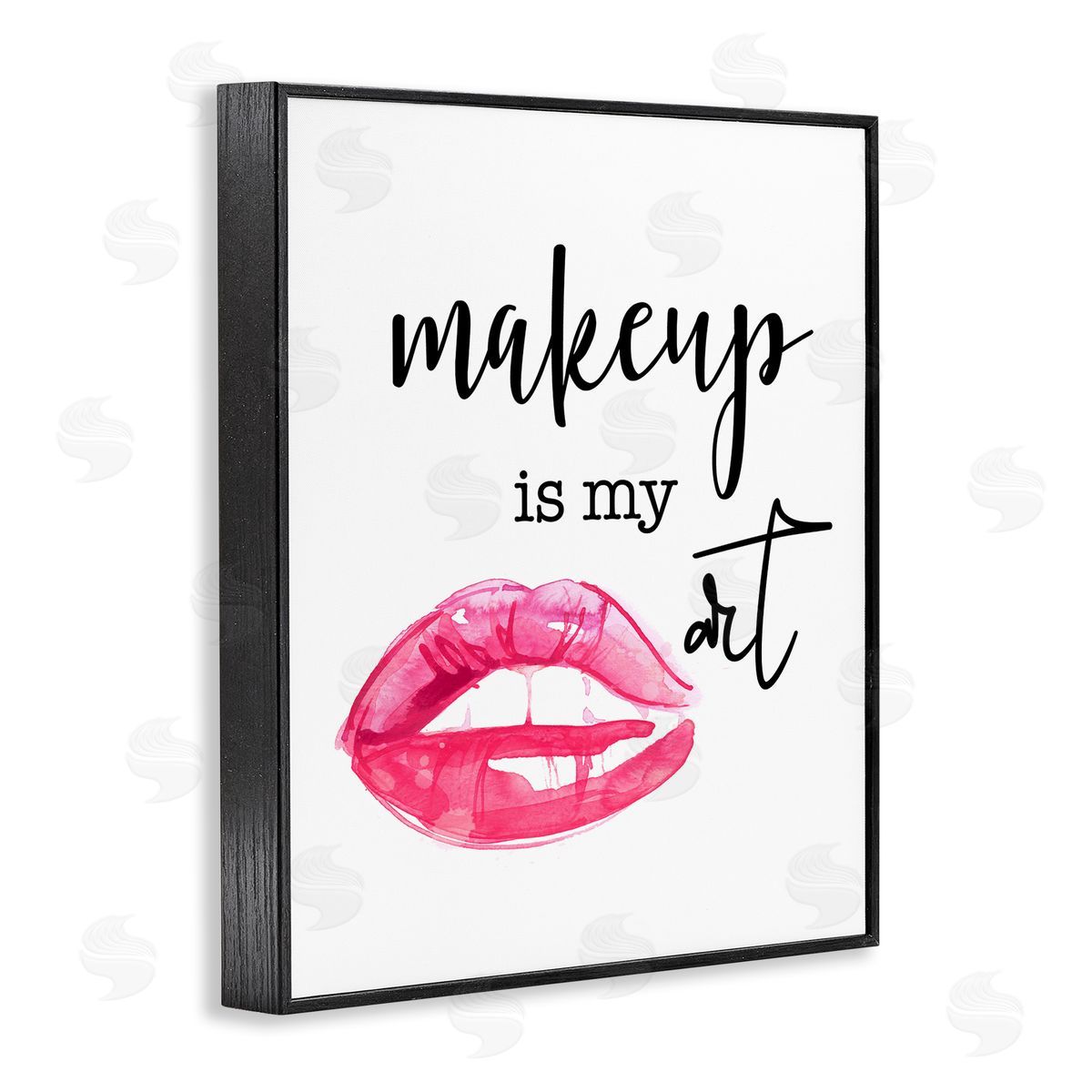 Daniela Santiago Makeup Is My Art Glam Lips Typography  Black Framed Giclee Wall Art Print