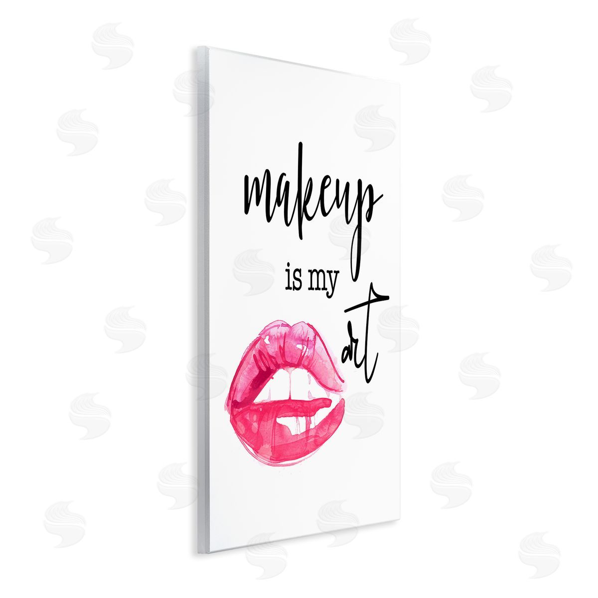 Daniela Santiago Makeup Is My Art Glam Lips Typography  Wall Plaque Art Print