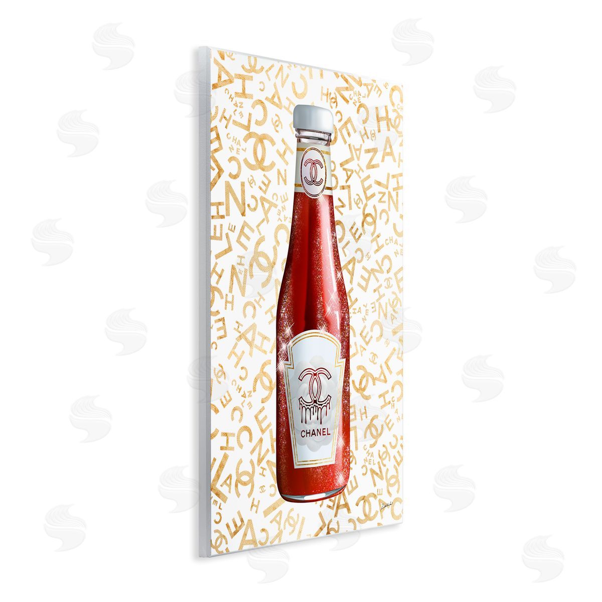 Ziwei Li Trendy Diner Ketchup Condiment Luxury Fashion Pattern Wall Plaque Art Print