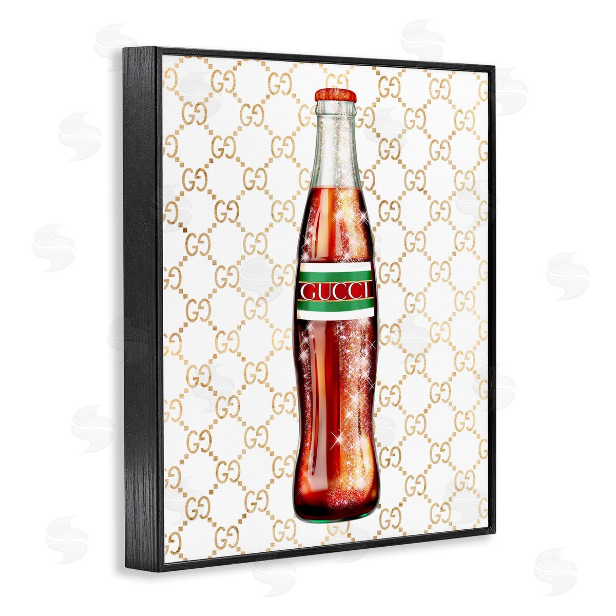 Ziwei Li Stylish Cola Bottle Kitchen Glam Fashion Pattern Black Framed Giclee Wall Art Print