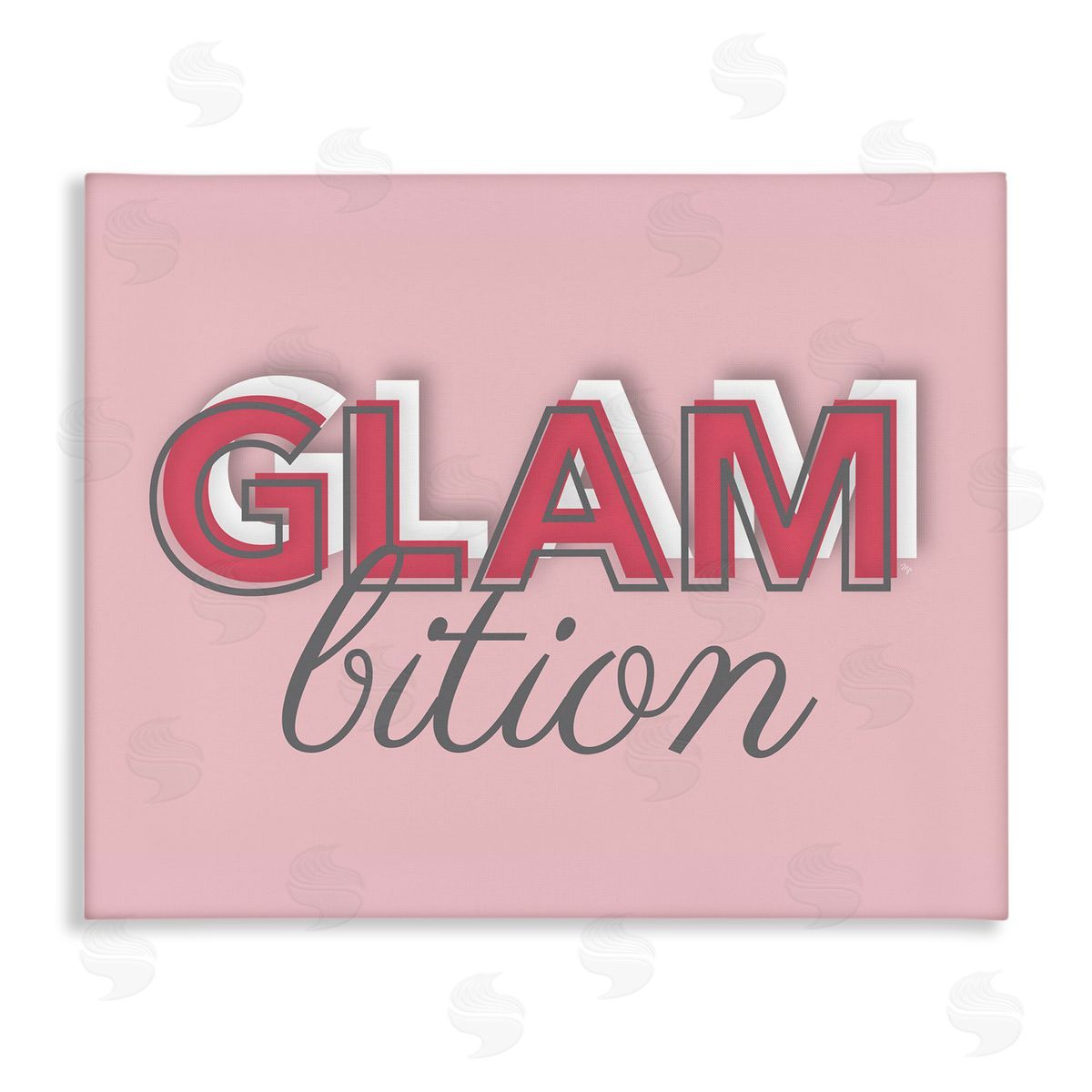 Martina Pavlova Chic Glambition Typography Trendy Fashion Text  Stretched Canvas Wall Art Print