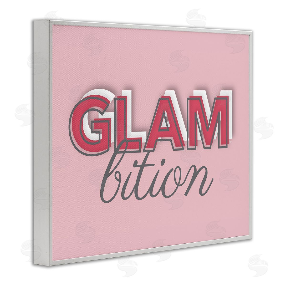 Martina Pavlova Chic Glambition Typography Trendy Fashion Text  White Framed Giclee Wall Art Print