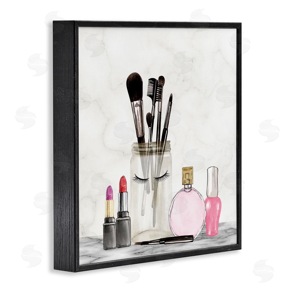 Kim Allen Trendy Makeup Brushes Polished Fashion Cosmetics Black Framed Glicee Wall Art Print