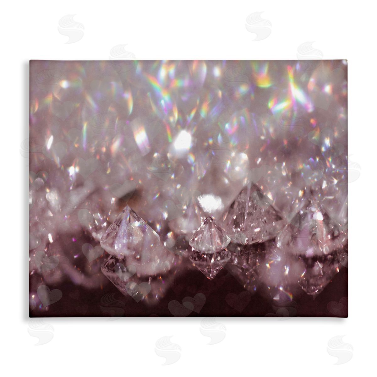 Stupell Studio Dazzling Bling Gems Luxury Fashion Glam Jewels Stretched Canvas Wall Art Print